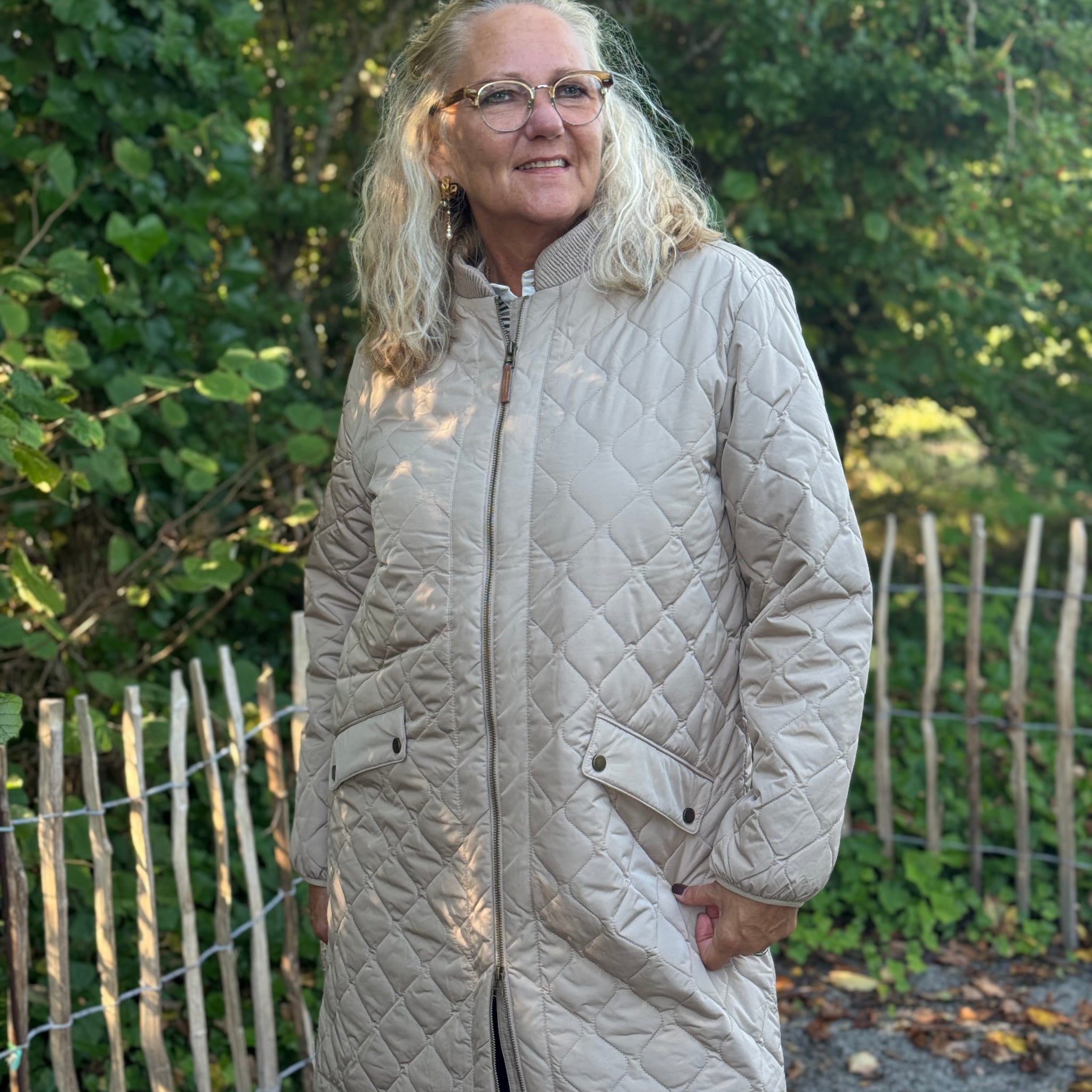 Cream Arwen Jacket - Silver Mink