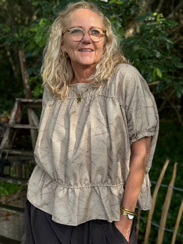 Marta du château Saffron Blouse - Camel Print