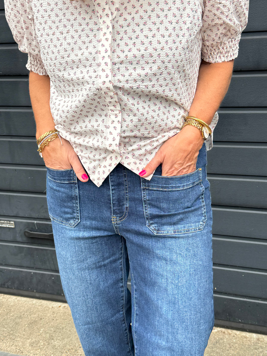 Isay Bologna Wide Jeans - Dark Denim