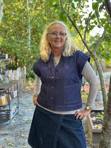 Nümph Chiku Waistcoat - Dark Blue Denim