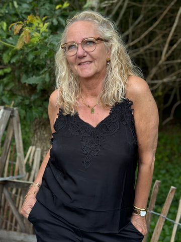 Cream Anna Top - Sort