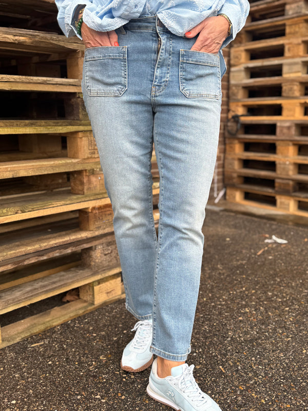 Isay Bologna Kickflare Jeans - Mid Denim