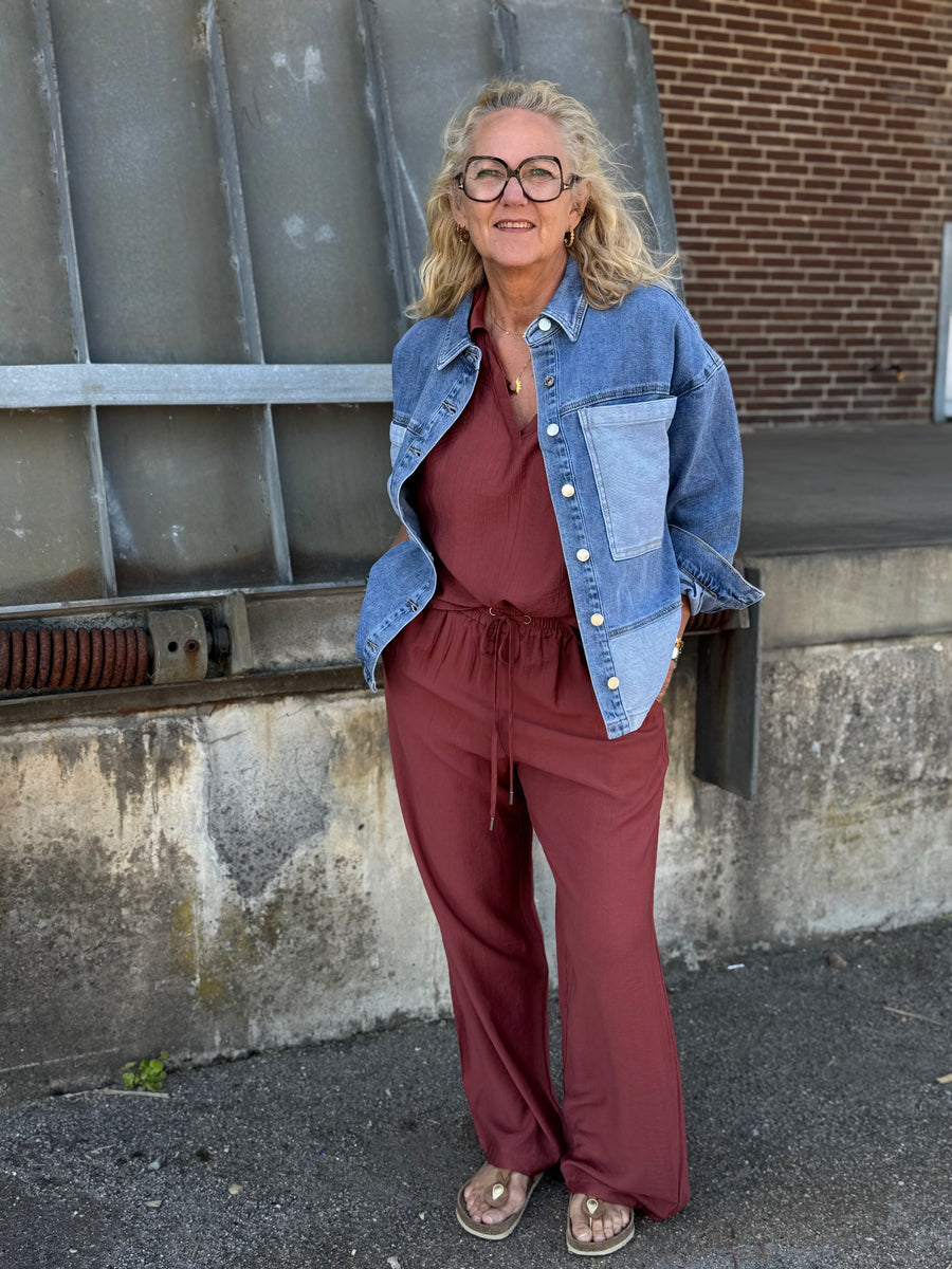 Kaffe Emily Wide Pants - Henna