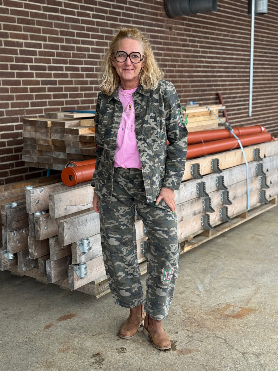 Culture Camilja Barrel Pants - Camouflage