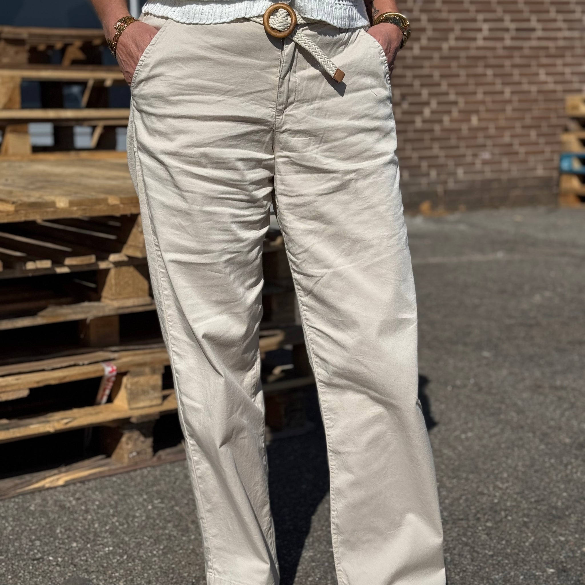 Cream Lorraine Track Pant