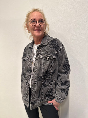 Kaffe Ross Denim Jacket - Dark Grey Washed