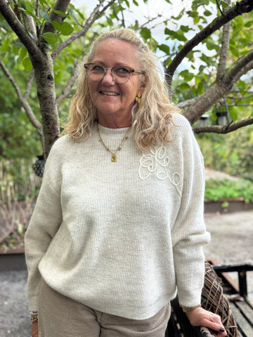 Isay Kamo Knit Pullover - Broken White