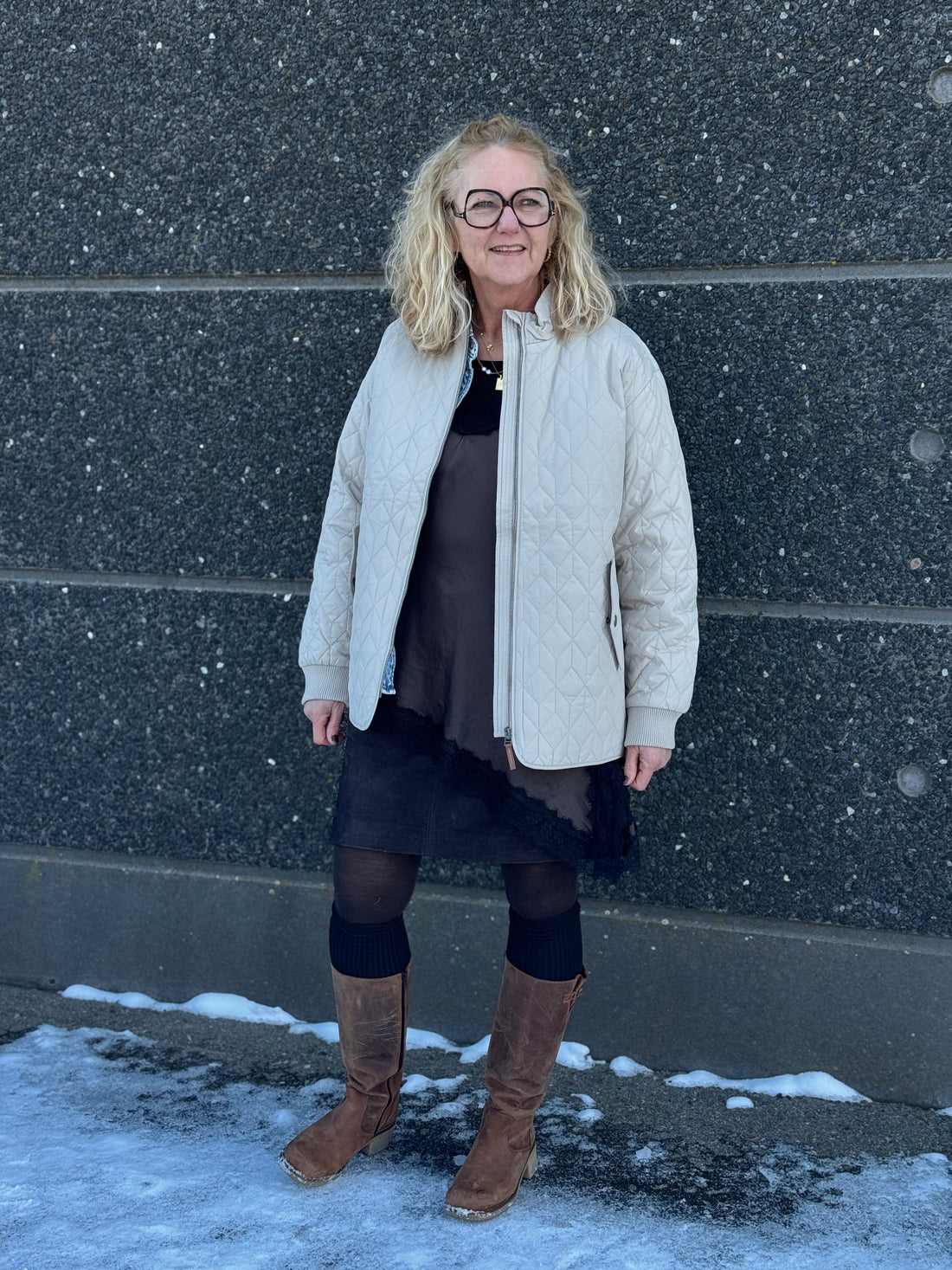 Kaffe Leila Quilt Jacket - Feather Grey