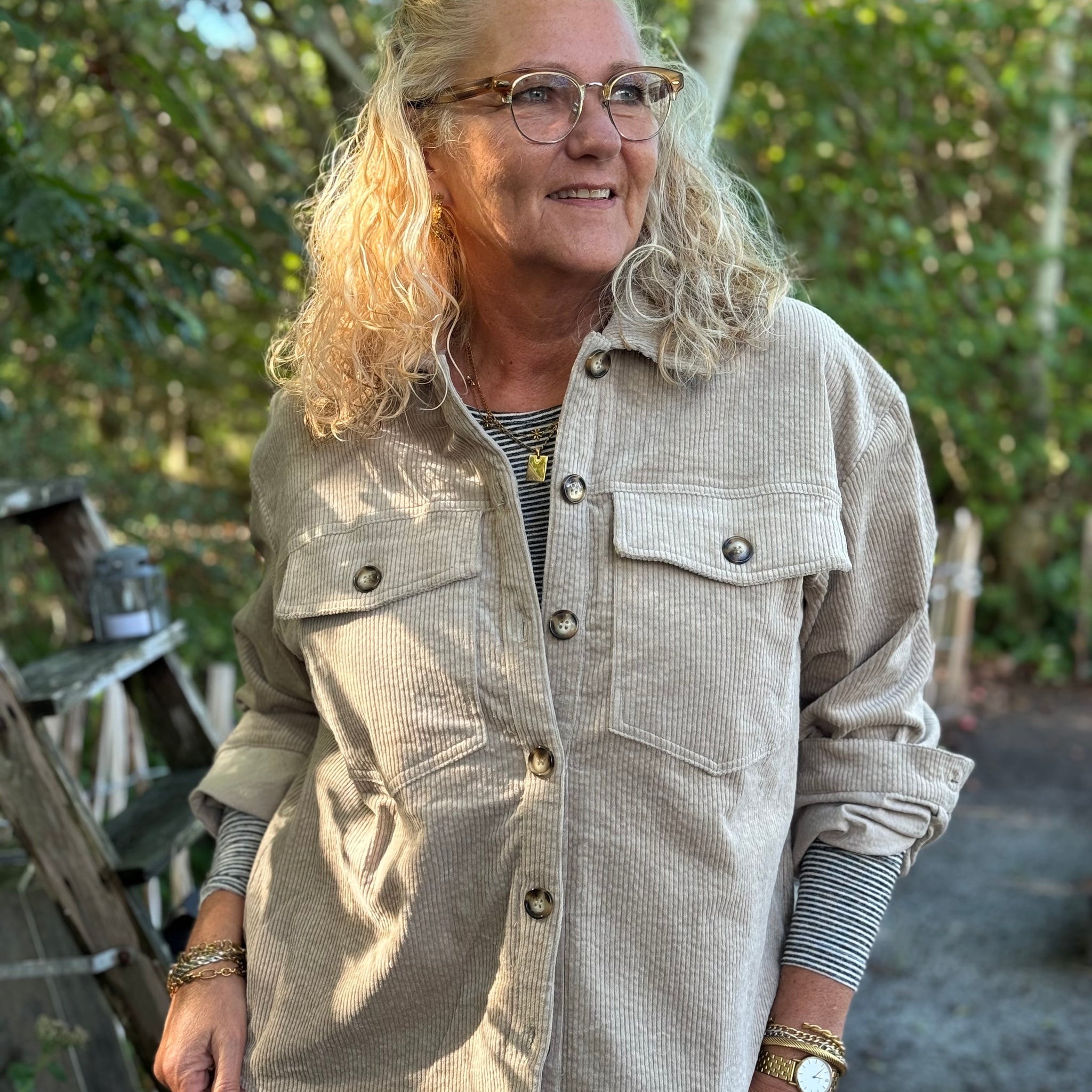 Isay Barbel Shirt Jacket - Light Taupe