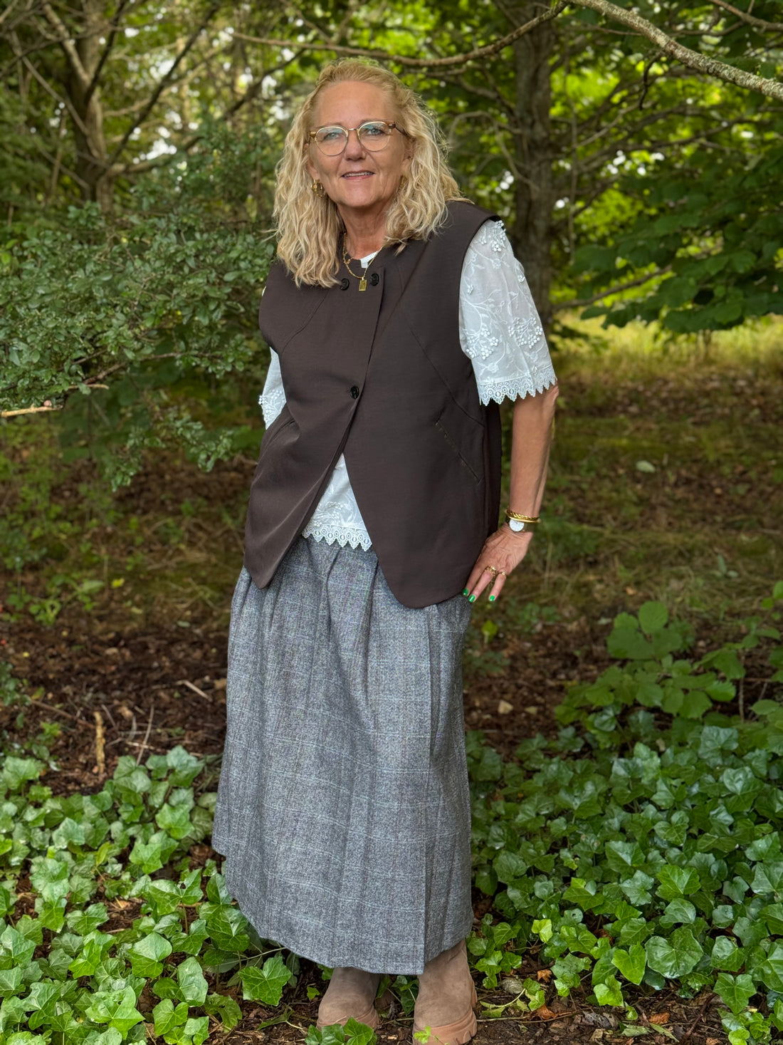 Nü Denmark Angela Skirt - Grey Mix