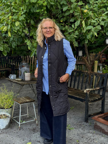Kaffe Meria Quilted Waist Coat - Black
