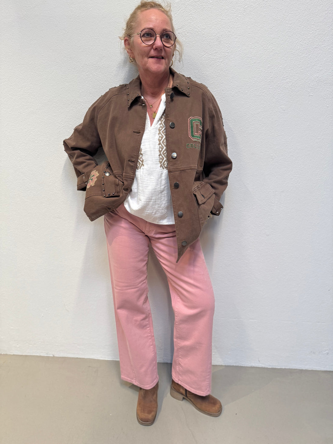 Isay Como Twill Pant - Washed Rose