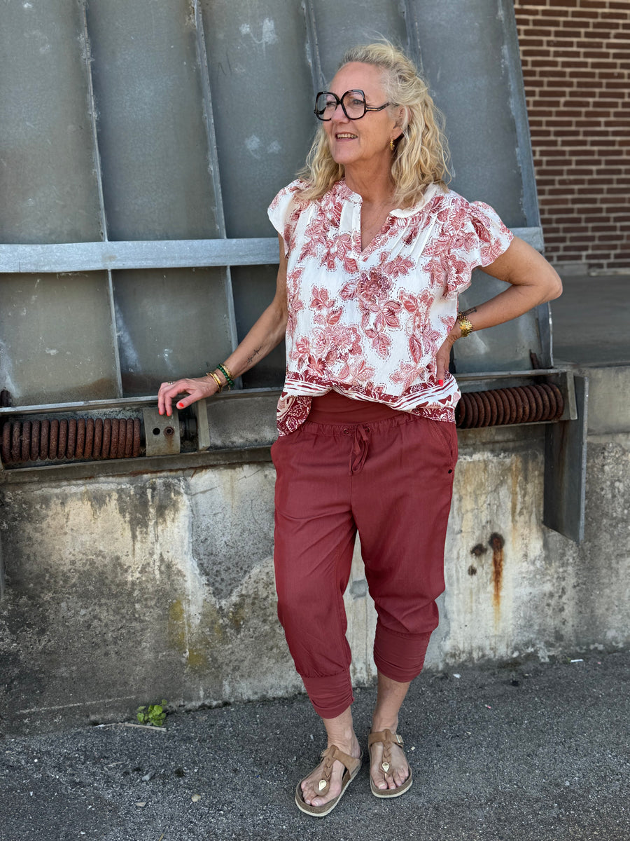 Cream Linee Pant - Brandy Snifter