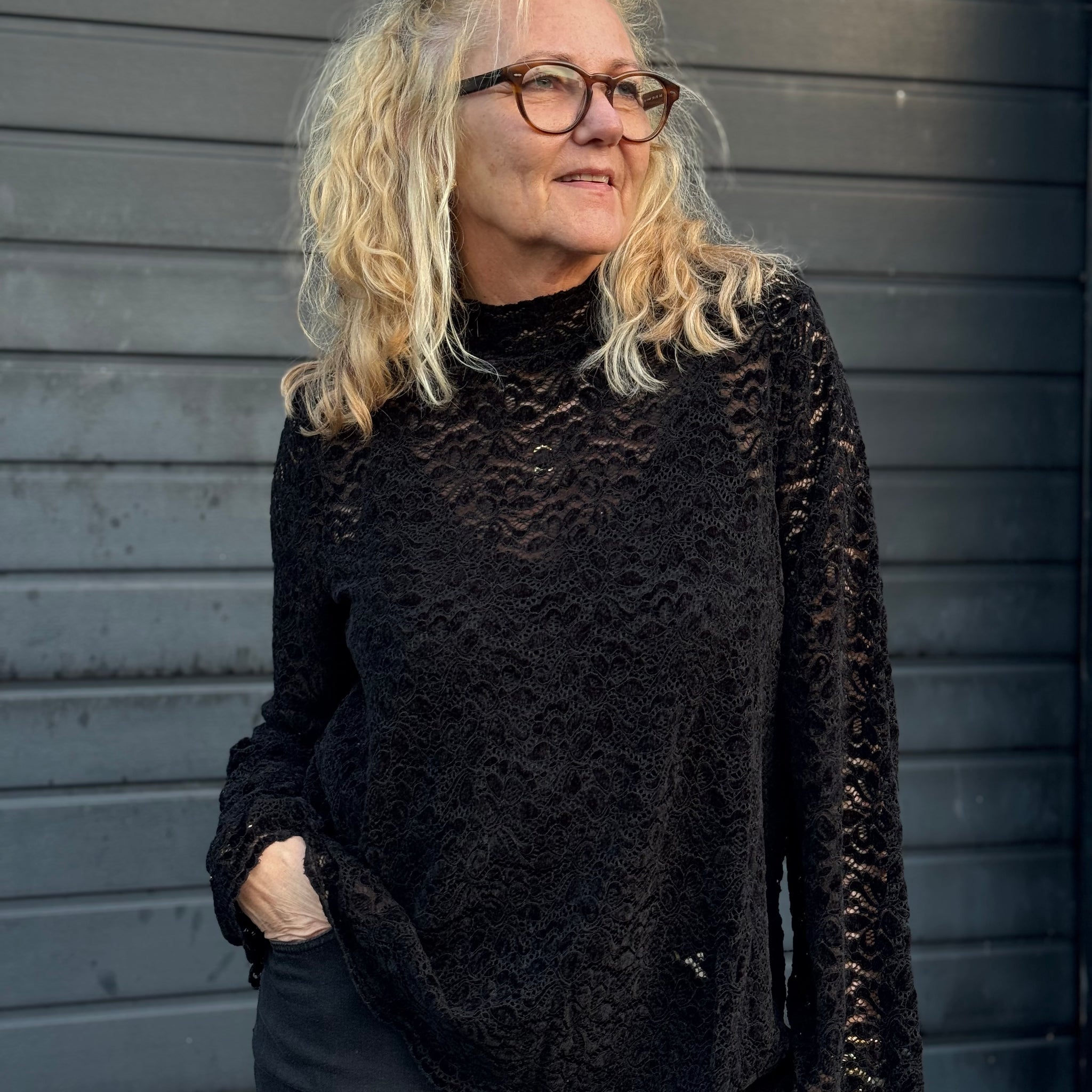 Isay Kamille Lace Blouse - Black