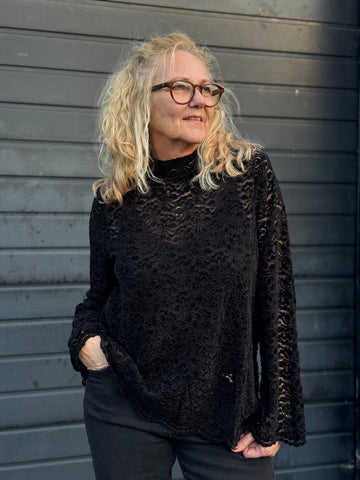 Isay Kamille Lace Blouse - Black