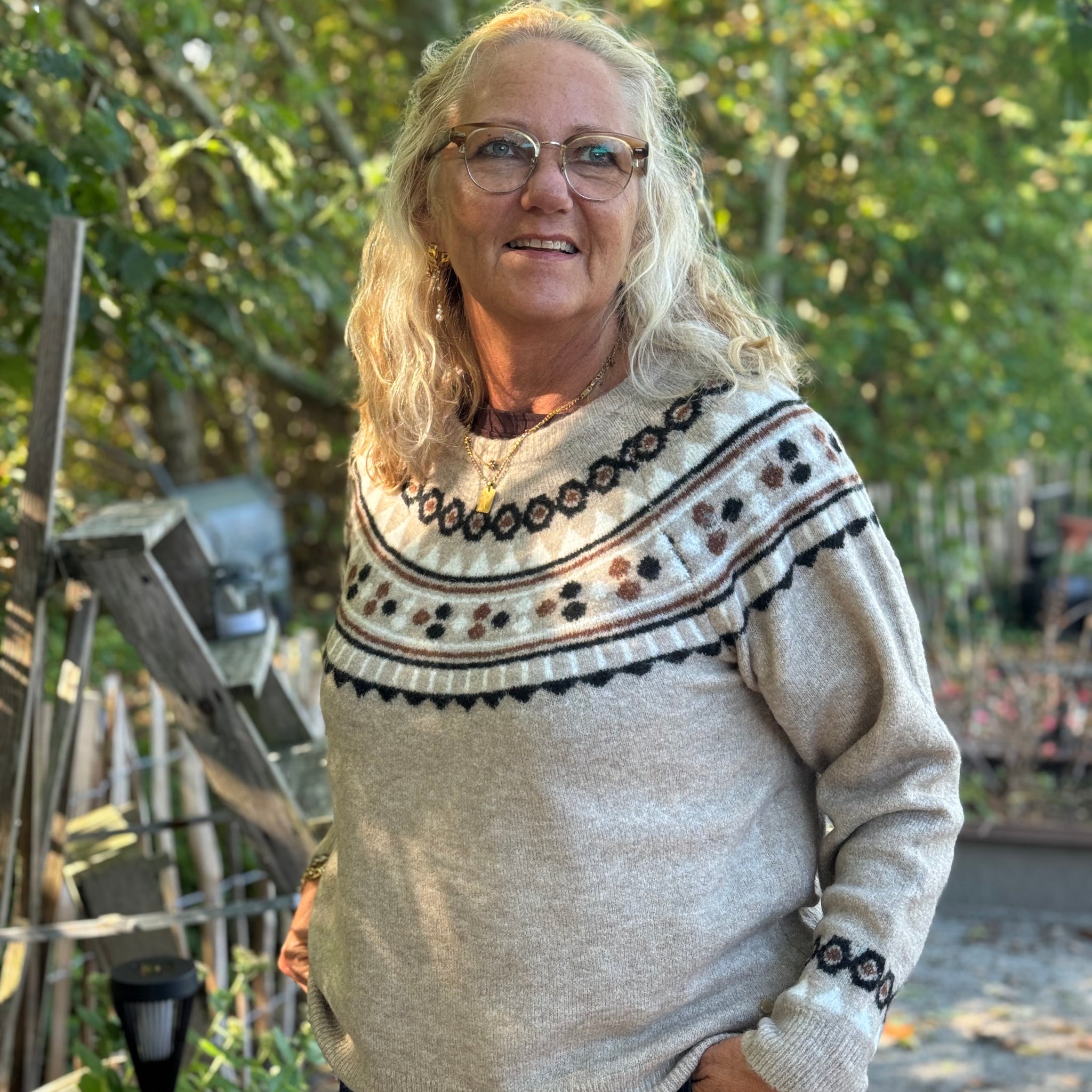 Cream Cherrie Pullover - Cobblestone Melange