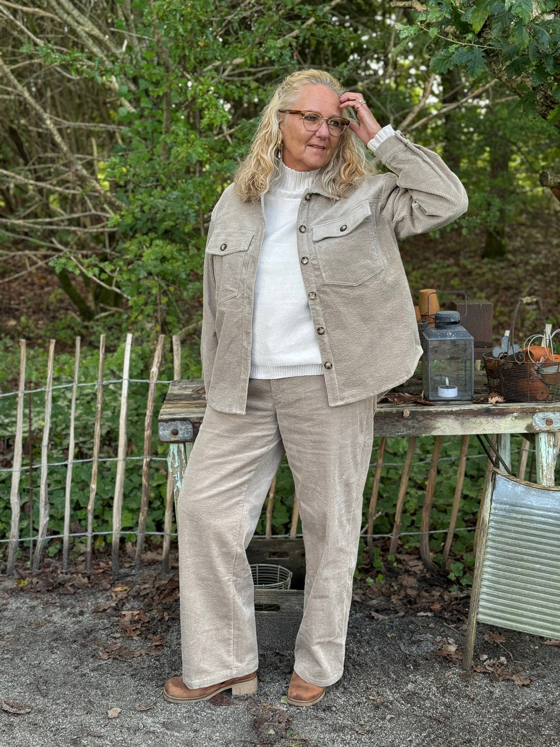 Isay Barbel Wide Pant - Light Taupe
