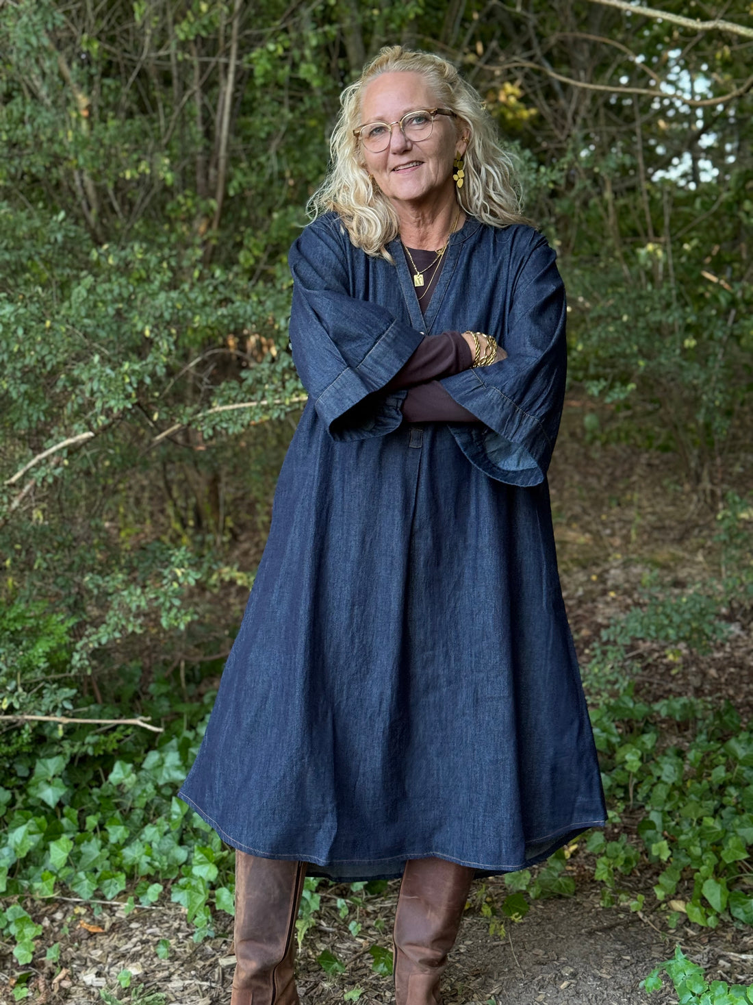 Gaspar Mumbai Denim Dress - Blue