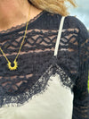 Cream Rosel T-shirt - Pitch Black