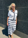 Kaffe Brianne Knit Skirt - Chalk/Midnight Marine