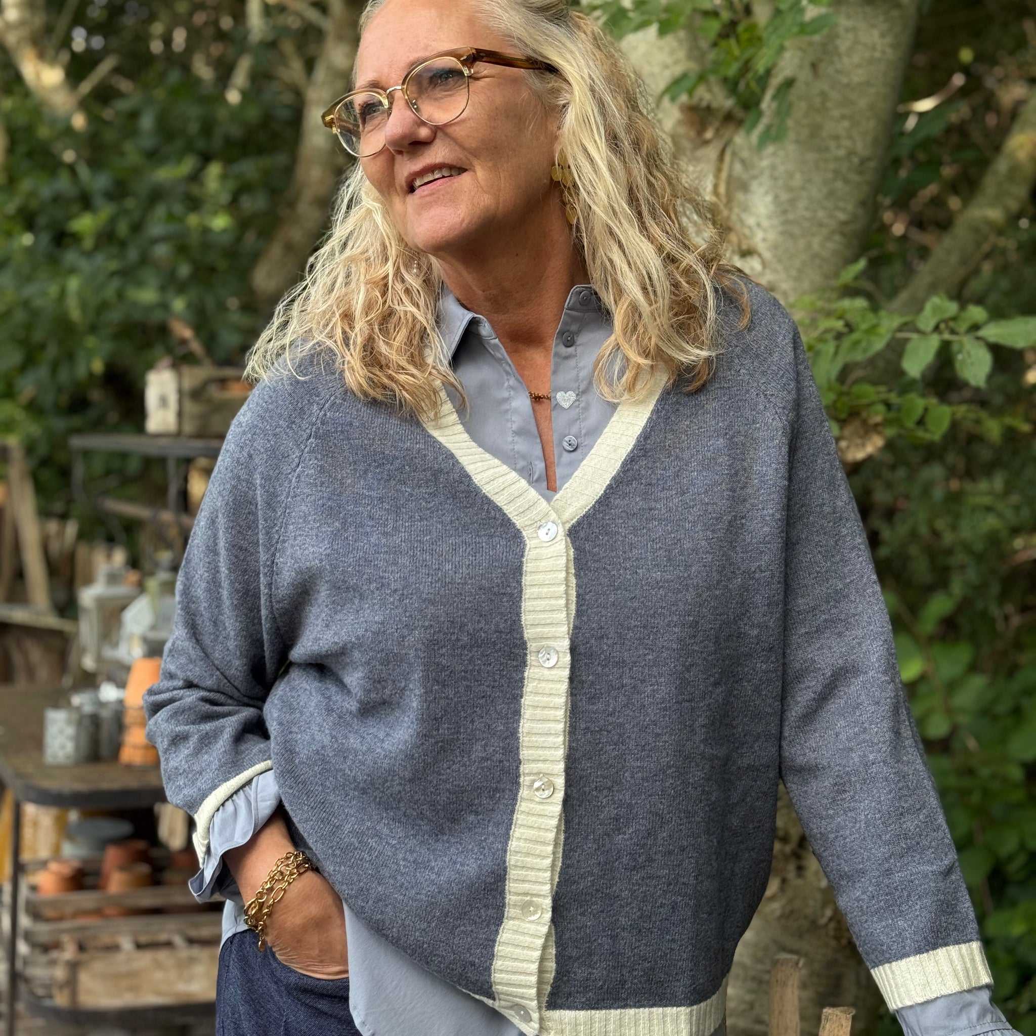 Costa Mani Kash Cardigan - Blue