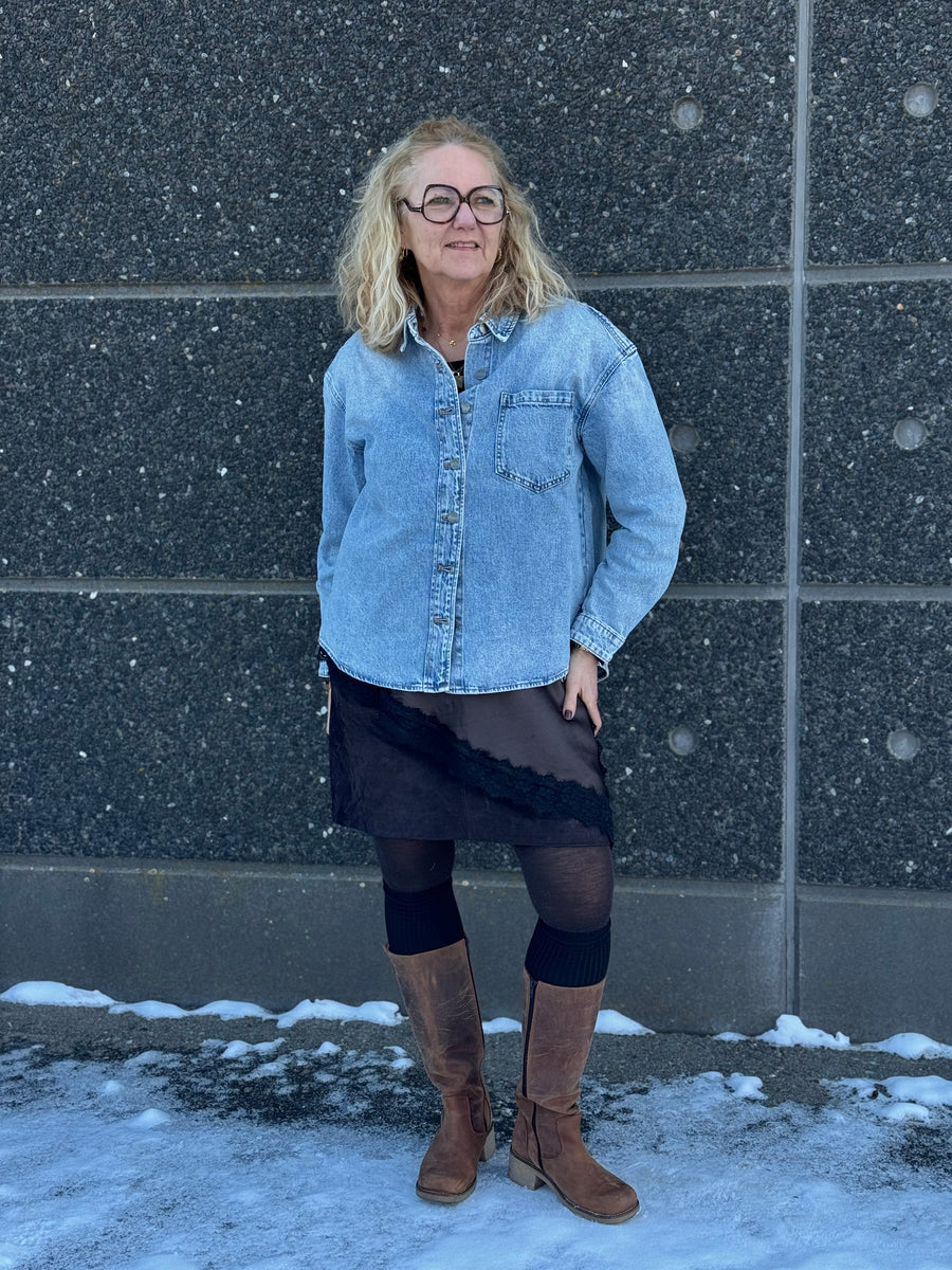 Nümph Kaysa Denim Shirt - Light Stonewash Denim