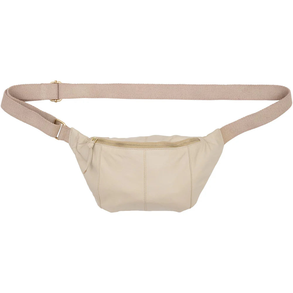 Orchid Bumbag med canvas rem - Cream w. Light Gold | Orchid | Køb online hos Moster D – Hurtig levering