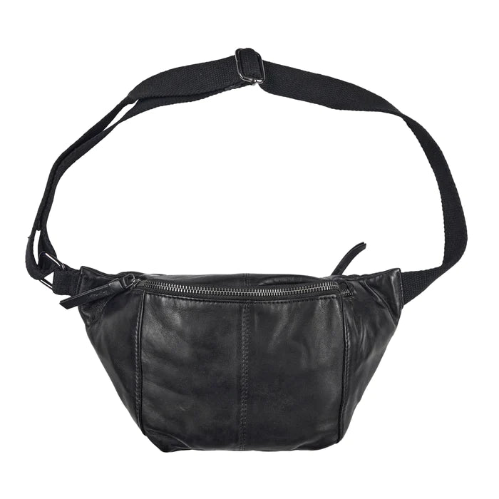 Orchid Bumbag med canvas rem - Black