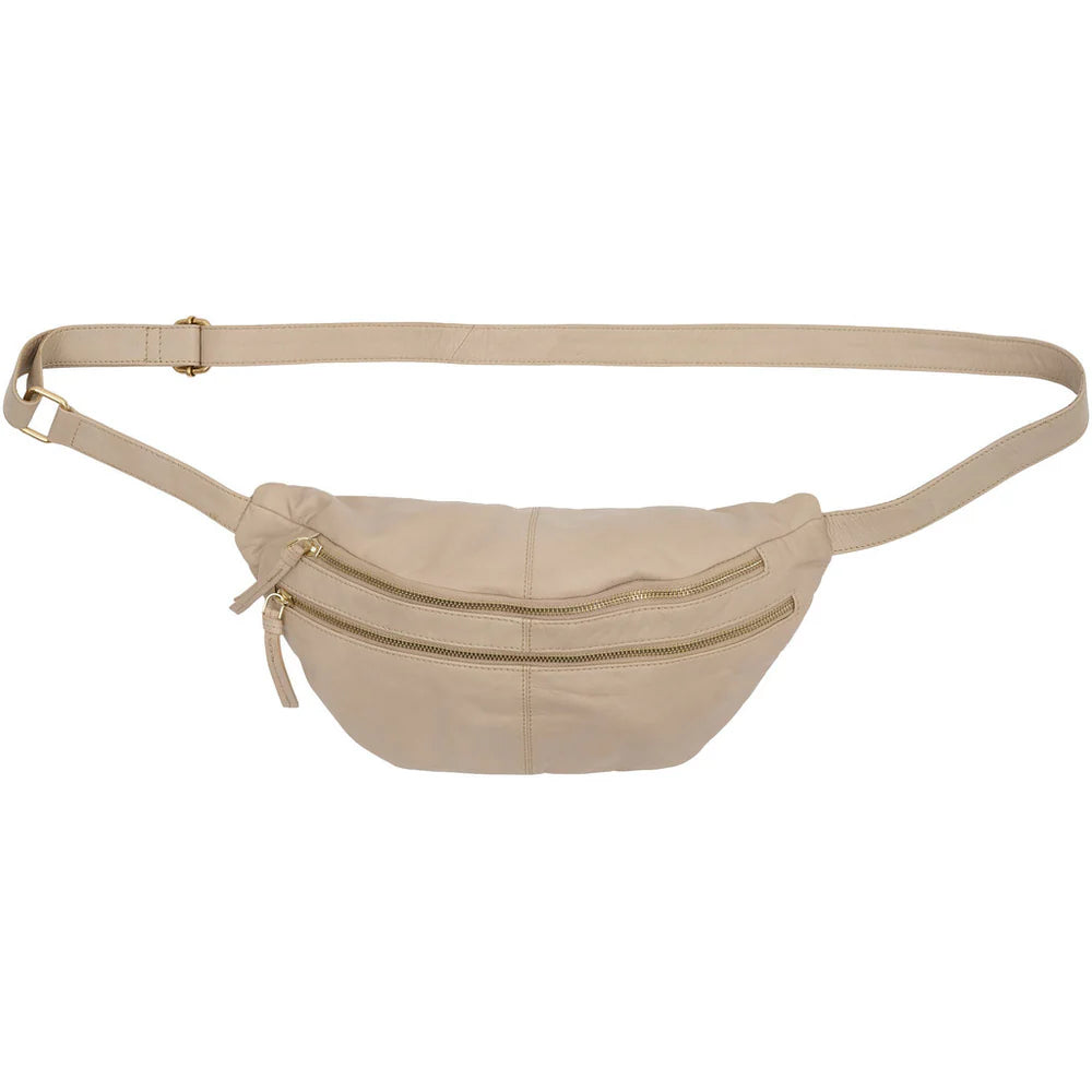 Orchid Bumbag med læderrem - Cream