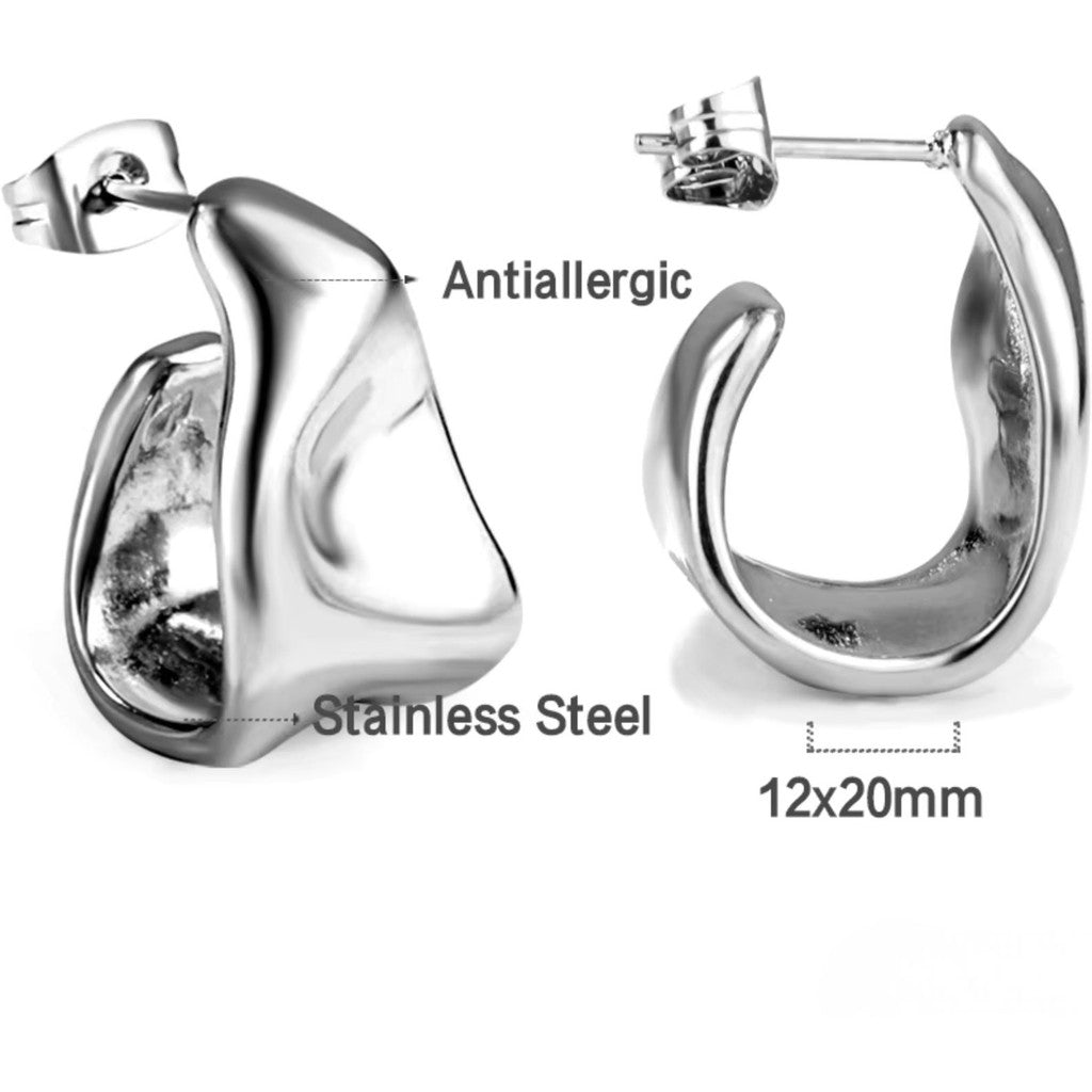 muun studios Cove Earrings - Stainless Steel Earring Stainless Steel