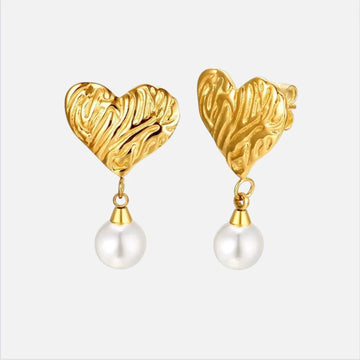 Bella Perle Øreringe - 18K Guldbelagt