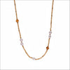 muun studios Elva Brown pearls Necklace – 18K gold-plated Necklace 18K Gold Plated