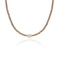 muun studios Brown pearls 2 Necklace 18K Gold Plated
