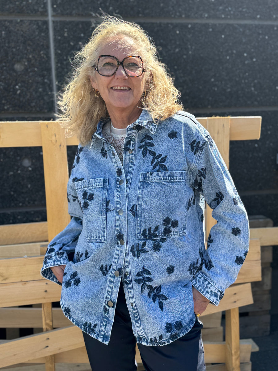 Kaffe Babena Denim Jacket - Blue Denim