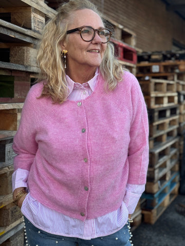 Nümph Riette Selma Rib Cardigan - Lilac Sachet