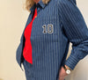 Costa Mani Foxglove Shirt - Denim Stripe