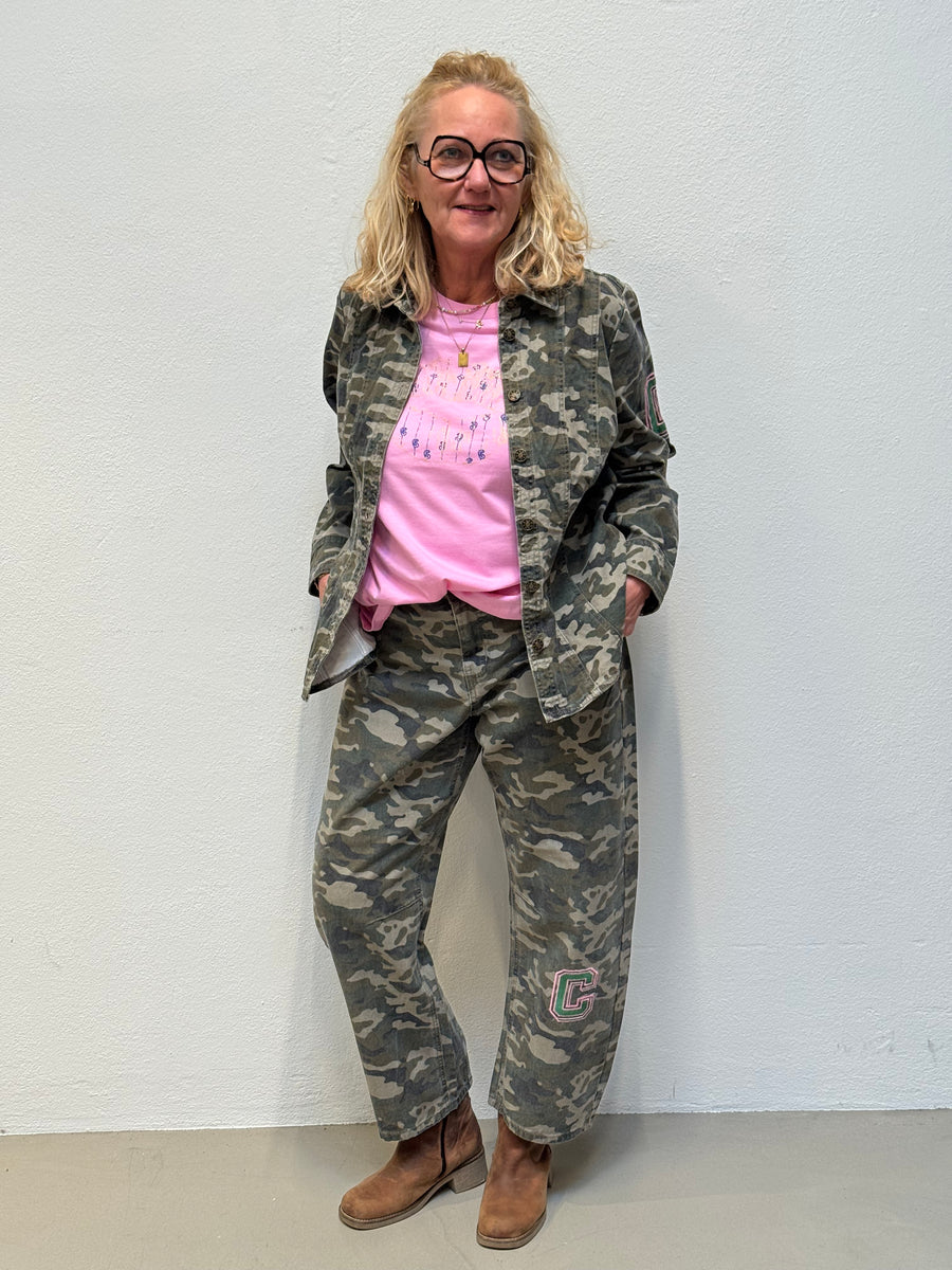 Culture Camilja Barrel Pants - Camouflage
