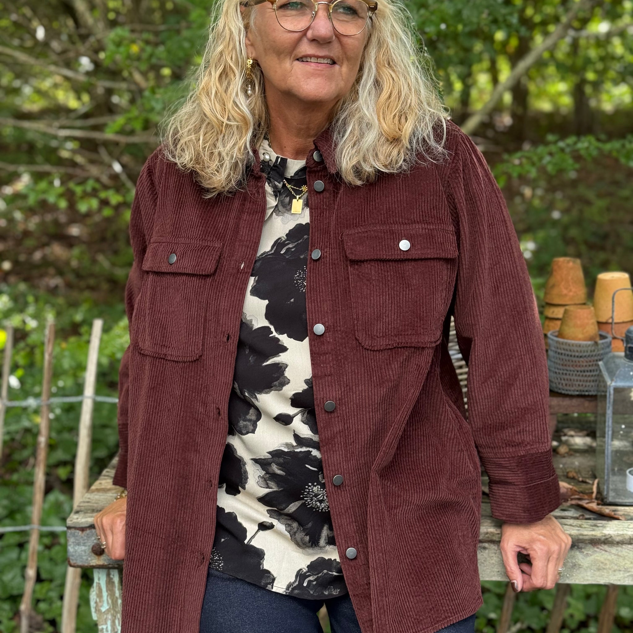 Culture Baela Klay Shirt Jacket - Bitter Chocolate