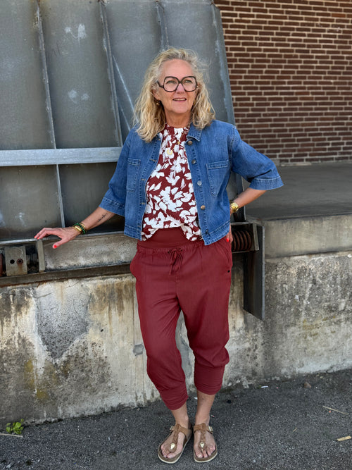 Cream Linee Pant - Brandy Snifter