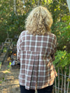 Cream Angie Shirt - Brown Check