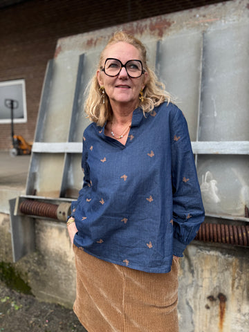 Culture Filipa Michelle Blouse - Rinse Wash