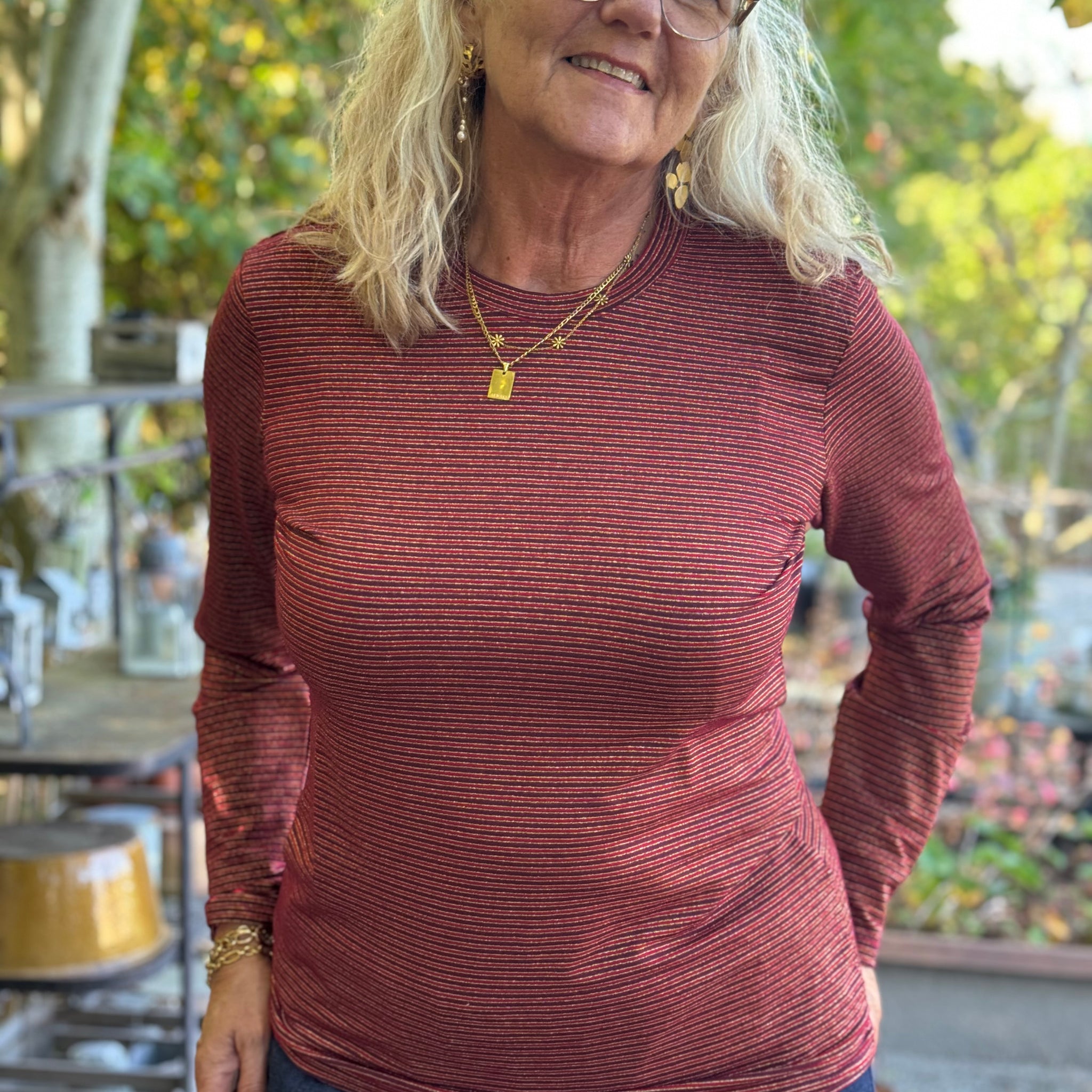 Culture Kiddy LS Oneck - Zinfandel/Red Stripe