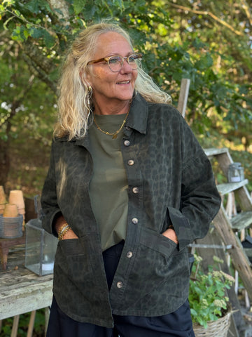 Black Colour Morgan Jacket - Camouflage