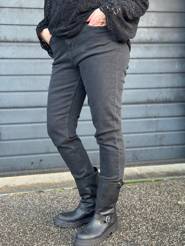 Isay Monza Straight Jeans - Black Denim Wash