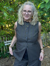 Kaffe Lenora Waistcoat - Dark Grey Check