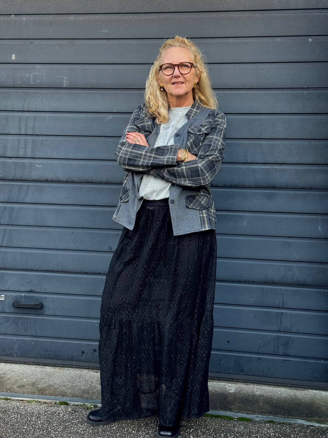 Kaffe Olla Lace Skirt - Black Deep