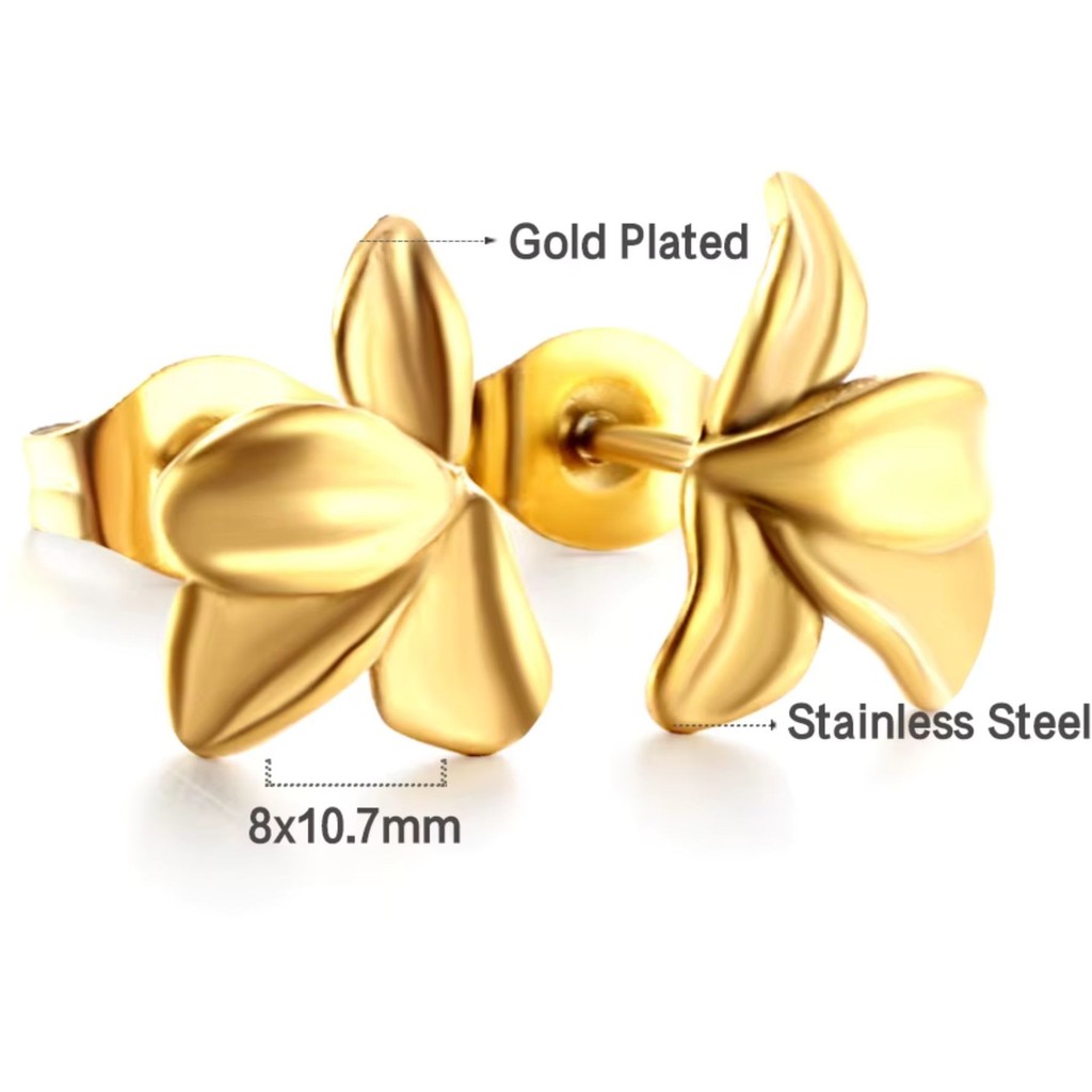 muun studios Celina Flower Earring - 18K Gold Plated  18K Gold Plated