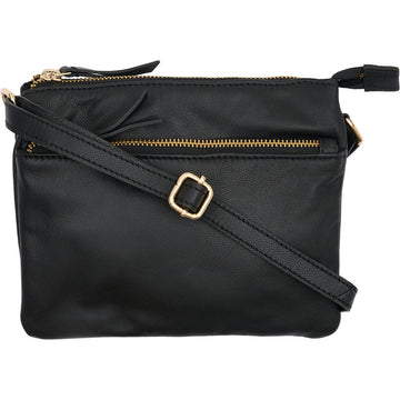 Orchid clutch - Sort m. guld acc.