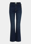 Isay Como Flare Button Jeans - Dark Denim | Isay | Køb online hos Moster D – Hurtig levering