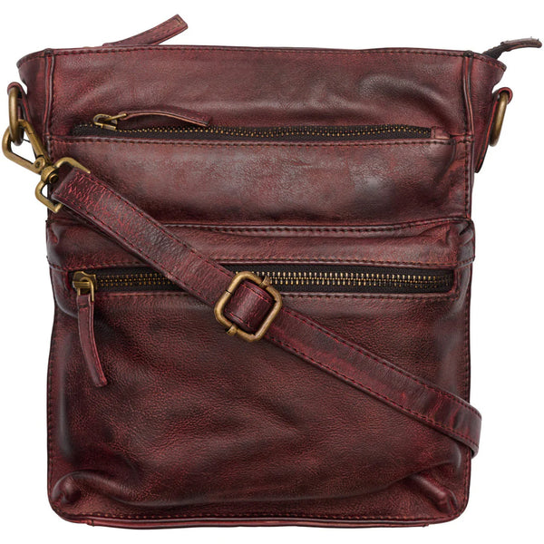 Orchid Cross Body Bag - Antique Brown w. Brass acc